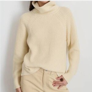 Alex Mill Chelsea Turtleneck Sweater Cream/White Small